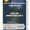 Apostila Auxiliar Administrativo II Prefeitura de Olaria MG 2023