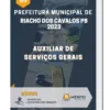 Apostila Auxiliar De Serviços Gerais Prefeitura de Riacho dos Cavalos PB 2023