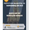 Apostila Auxiliar De Serviços Gerais Prefeitura de Barreirinha AM 2023