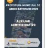 Apostila Auxiliar Operacional Prefeitura de Abdon Batista SC 2023