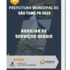 Apostila Auxiliar de Serviços Gerais Prefeitura de São Tomé PR 2023
