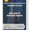 Apostila Auxiliar de Serviços Gerais Prefeitura de Canelinha SC 2023