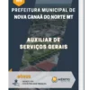 Apostila Auxiliar de Serviços Gerais Prefeitura de Nova Canaã do Norte MT 2023
