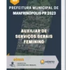 Apostila Auxiliar de Serviços Gerais Feminino Prefeitura de Manfrinópolis PR 2023
