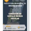 Apostila Condutor De Veículo Ônibus Escolar Prefeitura de Orizona GO 2023