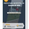 Apostila Merendeiro/a Prefeitura de Quadra SP 2023