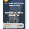 Apostila Monitor do Abrigo Municipal Prefeitura de Xaxim SC 2023