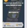 Apostila Motorista Prefeitura de Nova Odessa SP 2023
