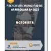 Apostila Motorista Prefeitura de Araraquara SP 2023