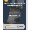 Apostila Motorista Prefeitura de Espumoso RS 2023