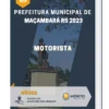 Apostila Motorista Prefeitura de Maçambará RS 2023