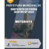 Apostila Motorista Prefeitura de Santa Rita do Passa Quatro SP 2023