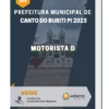 Apostila Motorista D Prefeitura de Canto do Buriti PI 2023
