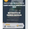 Apostila Motorista de Ônibus Escolar Prefeitura de Campo Novo de Rondônia RO 2023