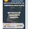 Apostila Motorista de Transporte Coletivo Prefeitura de Campina da Lagoa PR 2023