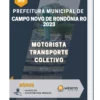 Apostila Motorista transporte Coletivo Prefeitura de Campo Novo de Rondônia RO 2023