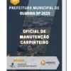 Apostila Oficial de Manutenção Carpinteiro Prefeitura de Guariba SP 2023