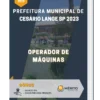 Apostila Operador de Máquinas Prefeitura de Cesário Lange SP 2023