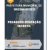 Apostila Pedagogo Educação Infantil Prefeitura de Orizona GO 2023