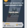 Apostila Psicólogo Prefeitura de Canto do Buriti PI 2023