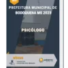 Apostila Psicólogo Prefeitura de Bodoquena MS 2023