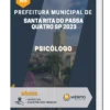 Apostila Psicólogo Prefeitura de Santa Rita do Passa Quatro SP 2023