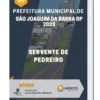 Apostila Servente De Pedreiro Prefeitura de São Joaquim da Barra SP 2023