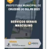 Apostila Serviços Gerais Masculino Prefeitura de Cruzeiro do Sul PR 2023