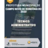 Apostila Técnico Administrativo Prefeitura de Campo Novo de Rondônia RO 2023