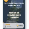 Apostila Técnico de Segurança do Trabalho Prefeitura de Olaria MG 2023