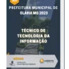 Apostila Técnico de Tecnologia da Informação Prefeitura de Olaria MG 2023