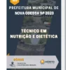 Apostila Técnico em Nutrição e Dietética Prefeitura de Nova Odessa SP 2023