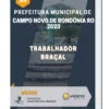 Apostila Trabalhador Braçal Prefeitura de Campo Novo de Rondônia RO 2023