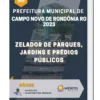 Apostila Zelador De Parques/ Jardins E Prédios Públicos Prefeitura de Campo Novo de Rondônia RO 2023