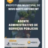 Apostila Agente Administrativo de Serviços Públicos Prefeitura de Novo Santo Antônio MT