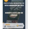 Apostila Agente Auxiliar De Creche Prefeitura de Nova Andradina MS 2023