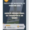 Apostila Agente Operacional De Transporte Da Saúde Prefeitura de Araxá MG 2023