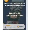 Apostila Analista De Controle Interno Prefeitura de Nova Andradina MS 2023