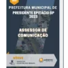 Apostila Assessor de Comunicação Prefeitura de Presidente Epitácio SP