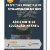 Apostila Assistente De Educação Infantil Prefeitura de Nova Andradina MS 2023