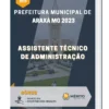Apostila Assistente Técnico De Administração Prefeitura de Araxá MG 2023