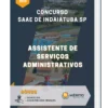Apostila Assistente de Serviços Administrativos Concurso SAAE de Indaiatuba SP 2023