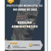 Apostila Auxiliar Administrativo Prefeitura de Rio Verde GO 2023