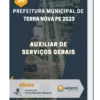 Apostila Auxiliar De Serviços Gerais Prefeitura de Terra Nova PE 2023