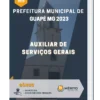 Apostila Auxiliar De Serviços Gerais Prefeitura de Guapé MG 2023
