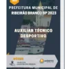 Apostila Auxiliar Técnico Desportivo Prefeitura de Ribeirão Branco SP 2023