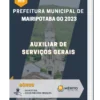 Apostila Auxiliar de Serviços Gerais Prefeitura de Mairipotaba GO 2023
