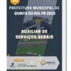 Apostila Auxiliar de Serviços Gerais Prefeitura de Quinta do Sol PR 2023
