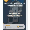 Apostila Auxiliar de Serviços Gerais Prefeitura de Cunha Porã SC 2023