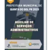 Apostila Auxiliar de Serviços administrativos Prefeitura de Quinta do Sol PR 2023